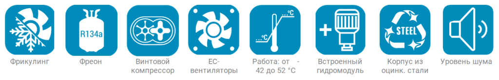 МОНОБЛОКИ СО ВСТРОЕННЫМ КОНДЕНСАТОРОМ НА БАЗЕ ВИНТОВЫХ КОМПРЕССОРОВ